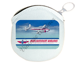 Mid-Continent Airlines Vintage Bag Sticker Round Coin Purse