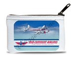 Mid-Continent Airlines Vintage Bag Sticker Rectangular Coin Purse