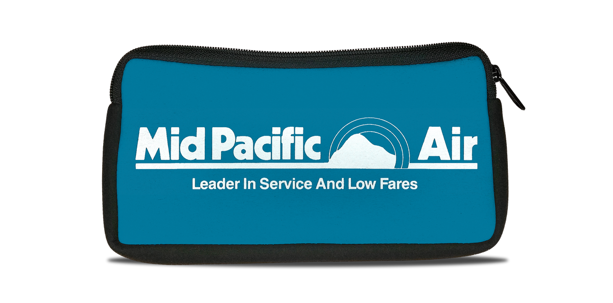 Mid-Pacific Airlines Logo Bag Sticker Travel Pouch – Airline Employee Shop