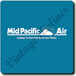 Mid Pacific Airlines Logo Square Coaster