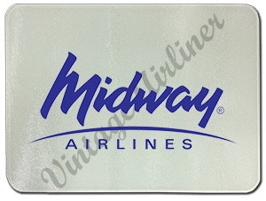 Midway Airlines 1993 Logo Glass Cutting Board
