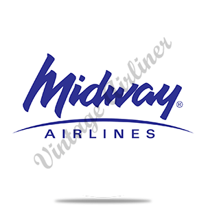 Midway Airlines 1993 Logo Round Coaster