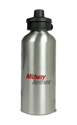 Midway Airlines 1979 Logo Aluminum Water Bottle