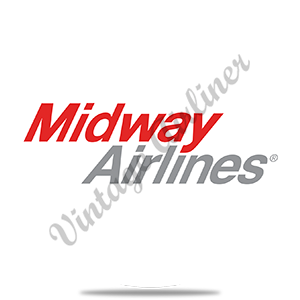 Midway Airlines 1979 Logo Round Coaster