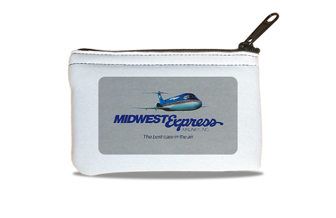 Midwest Express Timetable Cover Bag Sticker Rectangular Coin Purse