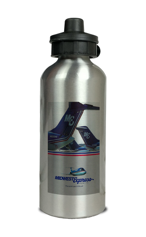 Midwest Express Timetable Cover Aluminum Water Bottle