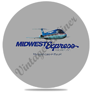 Midwest Express Timetable Cover Bag Sticker Round Coaster