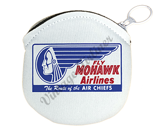 Mohawk Airlines 1940's Bag Sticker Round Coin Purse