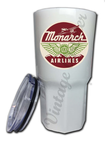 Monarch Airlines 1940's Bag Sticker Tumbler