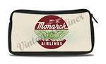 Monarch Airlines 1950's Vintage Bag Sticker Travel Pouch