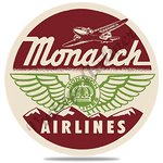 Monarch Airlines 1950's Vintage Round Coaster