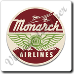 Monarch Airlines 1950's Vintage Square Coaster