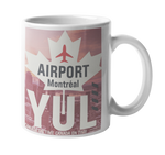 Montreal Baggage Tag Art Coffee Mug