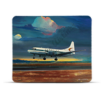 Frontier Airlines 580 Landing Mousepad by Rick Broome