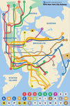 New York Subway Map - Kids by New York Puzzle Company - (36 pieces)