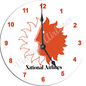 National Airlines Logo Wall Clock