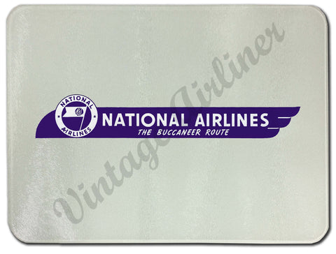 National Airlines The Buccaneer Route Glass Cutting Board
