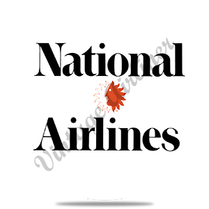 National Airlines Logo Round Coaster