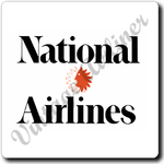 National Airlines Logo Square Coaster