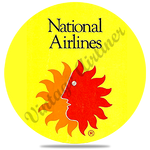 Fly National Airlines Timetable Cover Bag Sticker Round Coaster