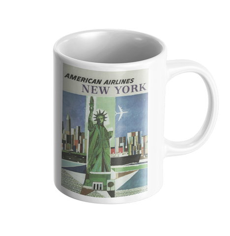 American Airlines Vintage 1960's New York City Coffee Mug