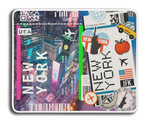 Ticket To New York Collage MousePad