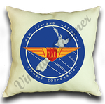 New Zealand National Airways Vintage Bag Sticker Linen Pillow Case Cover