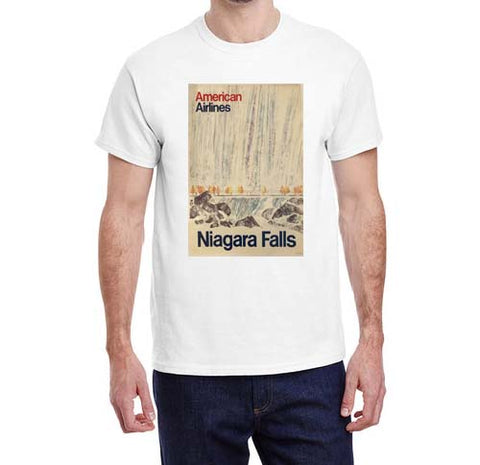 Vintage American Airlines Niagara Falls Travel Poster T-shirt