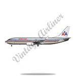 AA 737 Old Livery Round Coaster