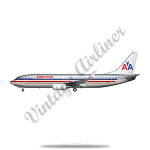 AA 737 Old Livery Round Coaster