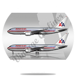 AA 767 Old Livery Round Coaster