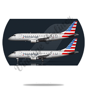 AA ERJ-175 New Livery Round Coaster