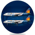 Allegiant A319s New Livery Round Coaster