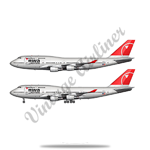 Northwest Airlines 747 Last Livery Round Coaster