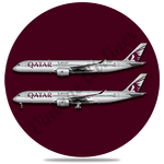 Qatar A350-900 Round Coaster