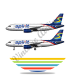 Spirit Airlines A319 Caribbean Livery Round Coaster