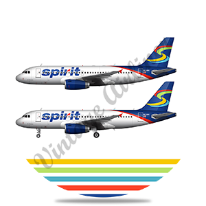 Spirit Airlines A319 Caribbean Livery Round Coaster