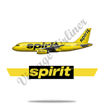 Spirit Airlines A319 Yellow Livery Round Coaster