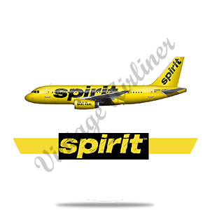 Spirit Airlines A319 Yellow Livery Round Coaster