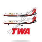 TWA L-1011 Last Livery Round Coaster
