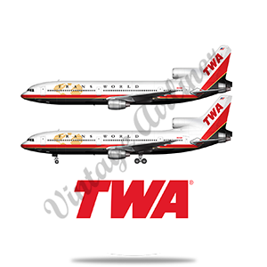TWA L-1011 Last Livery Round Coaster