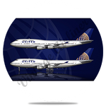 United 747 New Livery Round Coaster