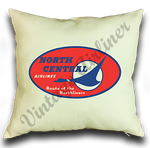 North Central Airlines Vintage Pillow Case Cover