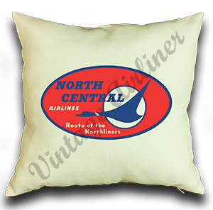 North Central Airlines Vintage Pillow Case Cover