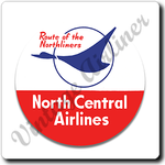 North Central Airlines Vintage Square Coaster
