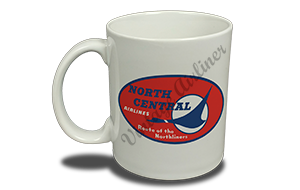North Central Airlines Vintage Bag Sticker  Coffee Mug