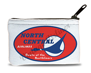North Central Airlines Vintage Bag Sticker Rectangular Coin Purse