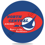 North Central Airlines Vintage Round Coaster