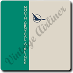 North Central Airlines Timetable Square Coaster