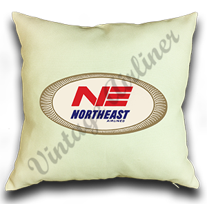 Northeast Airlines 1950's Vintage Pillow Case Cover